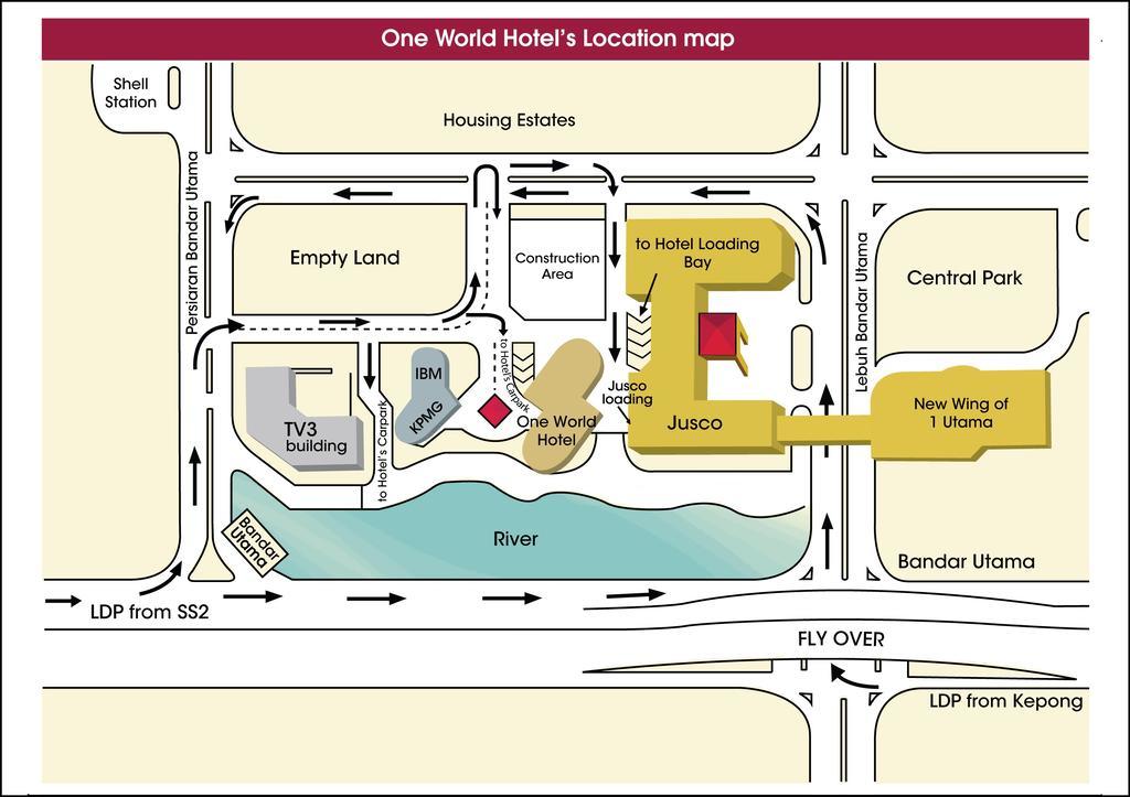 One World Hotel Petaling Jaya Eksteriør bilde Location map